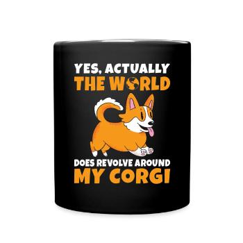 Corgi Gifts for Corgi Lovers - Full Colour Mug - black - Front