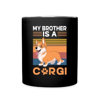 Corgi Gifts for Corgi Lovers - Full Colour Mug - black - Front