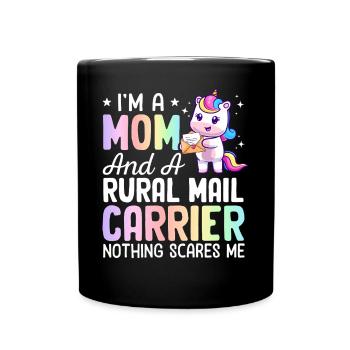 Mom And A Rural Mail Carrier Rural Carrier Postal - Full Colour Mug - black - Front