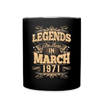 March 1971 Birthday Legend - Full Colour Mug - black - Front