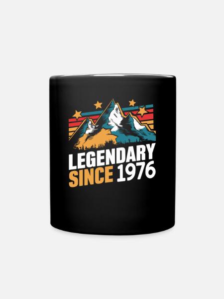 Legendär Seit 1976 Vintage Gebirge Retro Berge - Tasse einfarbig - Schwarz