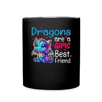 Dragon Creatures Medieval Dragon - Full Colour Mug - black - Front