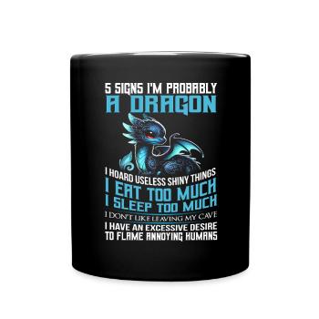 Dragon Creatures Medieval Dragon - Full Colour Mug - black - Front