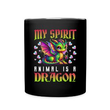 Dragon Creatures Medieval Dragon - Full Colour Mug - black - Front