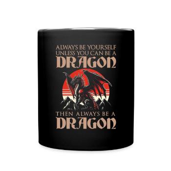 Dragon Creatures Medieval Dragon - Full Colour Mug - black - Front