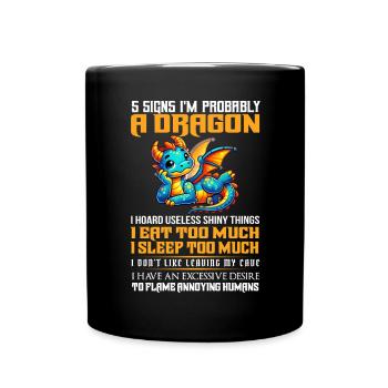 Dragon Creatures Medieval Dragon - Full Colour Mug - black - Front