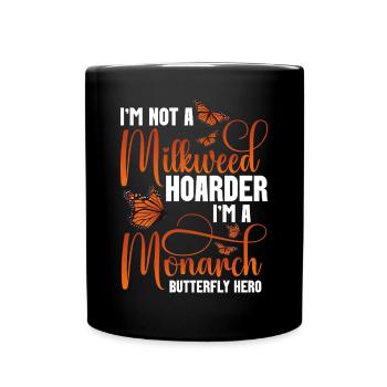 plantes d’asclépiade jardinier monarque papillon - Mug uni - noir - Devant