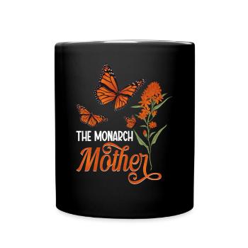 Papillons Le monarque Asclépiade Monarque Monarque Papillon - Mug uni - noir - Devant