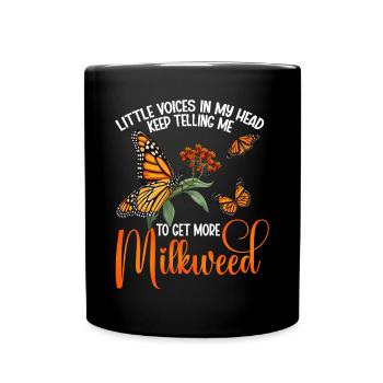 Papillons Le monarque Asclépiade Monarque Monarque Papillon - Mug uni - noir - Devant
