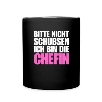 lustiger chefin spruch beste stolze chefin humor - Tasse einfarbig - Schwarz - Vorne