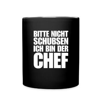 lustiger chef spruch bester stolzer chef humor - Tasse einfarbig - Schwarz - Vorne