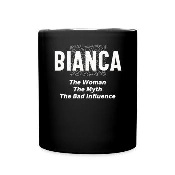 Bianca Frau Mythos Schlechter Einfluss - Name Bianca - Tasse einfarbig - Schwarz - Vorne