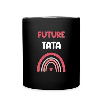 Future Auntie Rainbow Gift Aunt - Full Colour Mug - black - Front