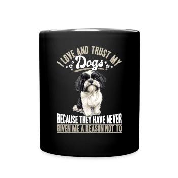 Shih Tzu Dog Owner - Full Colour Mug - black - Front