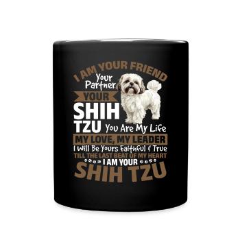 Shih Tzu Dog Owner - Full Colour Mug - black - Front