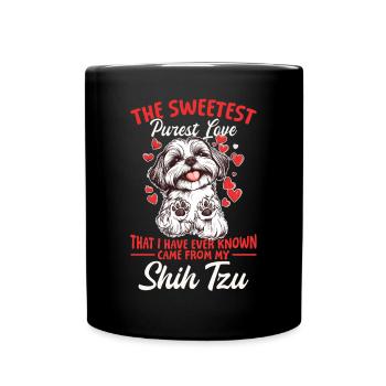 Shih Tzu Dog Owner - Full Colour Mug - black - Front