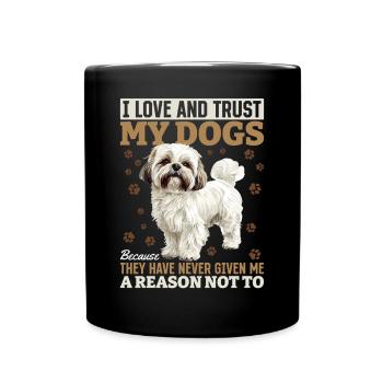 Shih Tzu Dog Owner - Full Colour Mug - black - Front