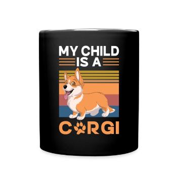 Corgi Gifts for Corgi Lovers - Full Colour Mug - black - Front