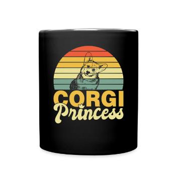 Corgi Gifts for Corgi Lovers - Full Colour Mug - black - Front
