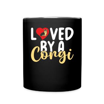 Corgi Gifts for Corgi Lovers - Full Colour Mug - black - Front