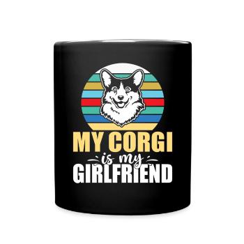 Corgi Gifts for Corgi Lovers - Full Colour Mug - black - Front