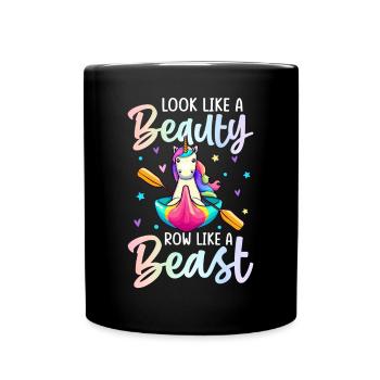 Look Like A Beauty Row Like A Beast Rowing Lover - Full Colour Mug - black - Front