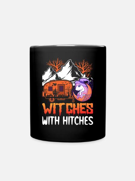 Hexen mit Kupplungen Rv Camping Mädchen Halloween - Tasse einfarbig - Schwarz