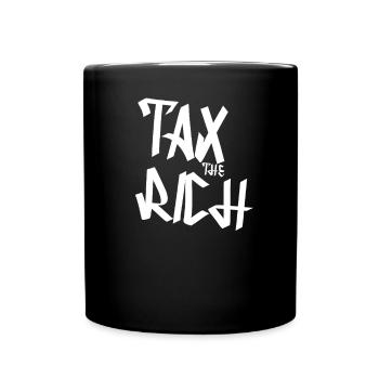 Impôt Les Riches Rétro Anticapitaliste Vintage Pol - Mug uni - noir - Devant