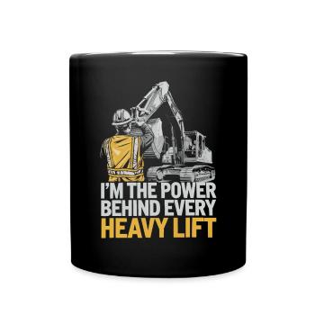 Heavy Equipment Operator Job Construction Worker - Full Colour Mug - black - Front