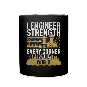 Structural Engineer Job Structural Engineering - Full Colour Mug - black - Front