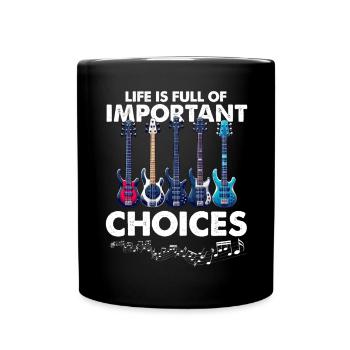 Bassiste, Guitariste, Guitare électrique - Mug uni - noir - Devant