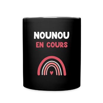 Nanny in the Making, Rainbow Nanny Gift - Full Colour Mug - black - Front