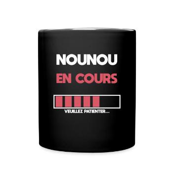 nounou en cours future nounou cadeau nounou - Mug uni - noir - Devant