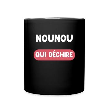 nounou qui déchire cadeau nounou cadeau nounou - Mug uni - noir - Devant
