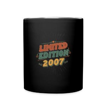 Limited Edition 2007 18. Geburtstag Geschenk - Tasse einfarbig - Schwarz - Vorne