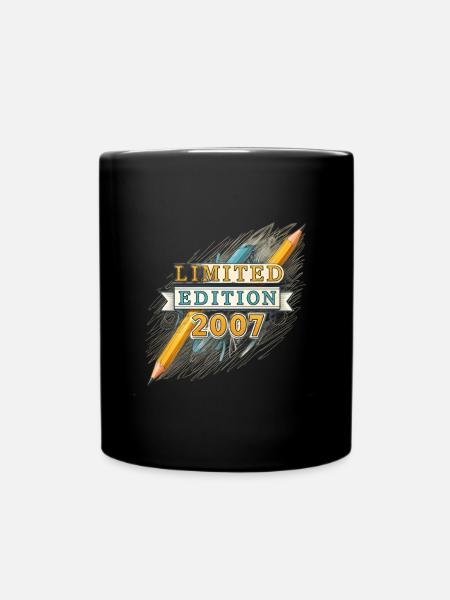 Limited Edition 2007 18. Geburtstag Geschenk - Tasse einfarbig - Schwarz
