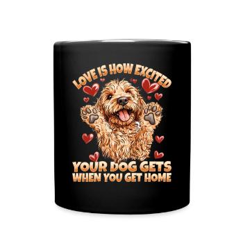 Goldendoodle Dog Owner - Full Colour Mug - black - Front
