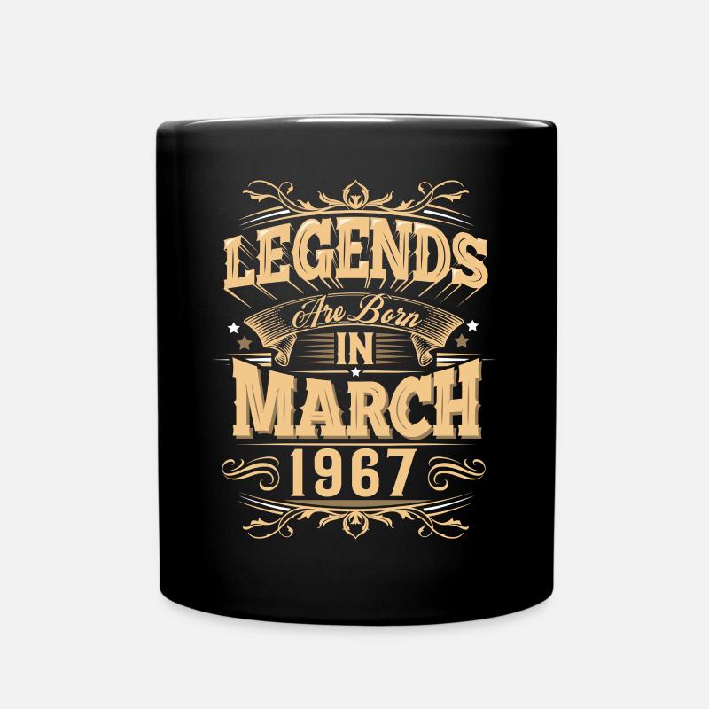 März 1967 Geburtstag Legende - Tasse einfarbig - Schwarz