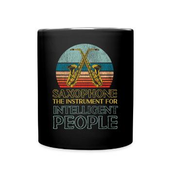 Saxophones Saxophones The Instrument - Full Colour Mug - black - Front