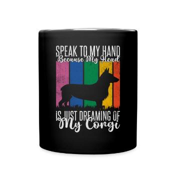 Corgi Gifts for Corgi Lovers - Full Colour Mug - black - Front