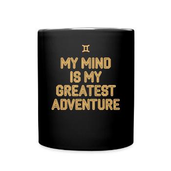 Gemini Zodiac Sign: My Spirit Is Mine - Full Colour Mug - black - Front