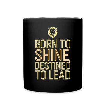 Zodiaque Lion Né Pour rayonner Destiné À Diriger - Mug uni - noir - Devant