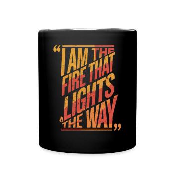 Je suis le signe du zodiaque du personnage du Lion de feu - Mug uni - noir - Devant