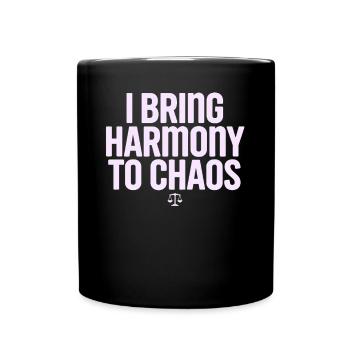 Libra Zodiac Sign: I Bring Harmony - Full Colour Mug - black - Front
