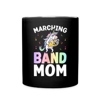 Marching Band Mom Saxophone Mom Design für - Tasse einfarbig - Schwarz - Vorne