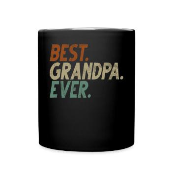 Grandad Großvater Opa Pops Großelternteil - Tasse einfarbig - Schwarz - Vorne