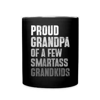 Grandad Großvater Opa Pops Großelternteil - Tasse einfarbig - Schwarz - Vorne