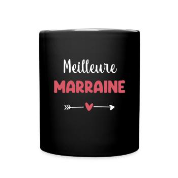 meilleure marraine coeur cadeau marraine - Mug uni - noir - Devant