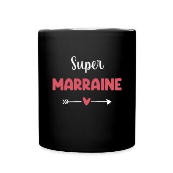 super marraine coeur cadeau marraine - Mug uni - noir - Devant