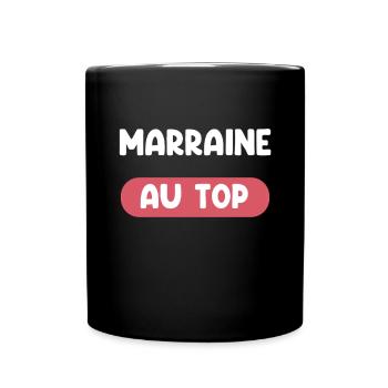 Patentante an der Spitze Geschenk Patentante Geschenk Patentante - Tasse einfarbig - Schwarz - Vorne